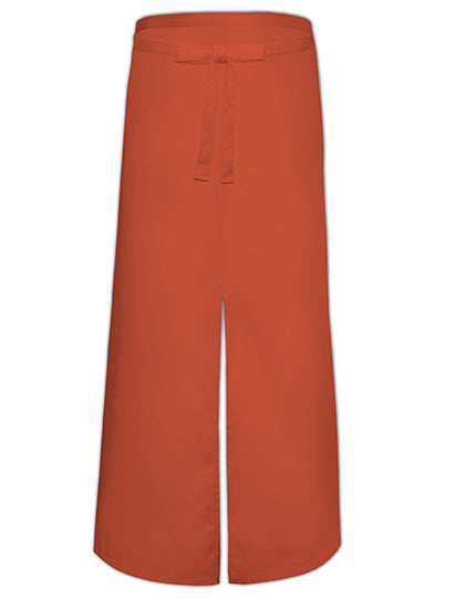 Bistro Apron With Split in Terracotta (ca. Pantone 4840), Größe 100 x 100 cm