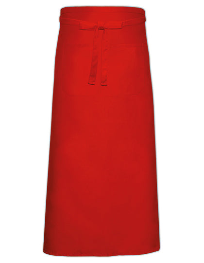 Bistro Apron With Front Pocket in Red, Größe 100 x 100 cm