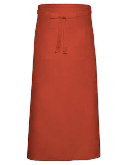 Bistro Apron With Front Pocket in Terracotta (ca. Pantone 4840), Größe 100 x 100 cm