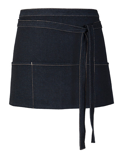 Jeans Cocktail Apron in Black, Größe 60 x 30 cm