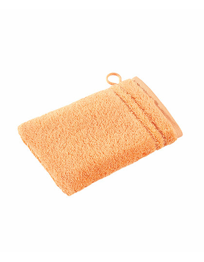 Vienna Style Supersoft Waschhandschuh in Apricot, Größe 22 x 16 cm