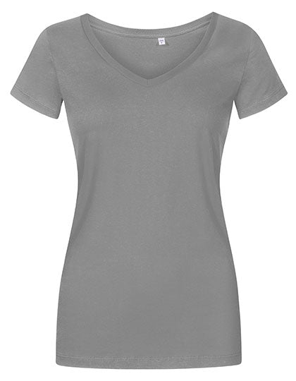 Women´s V-Neck T-Shirt in Steel Grey (Solid), Größe 3XL
