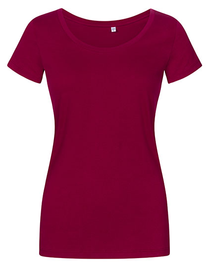 Women´s Deep Scoop T-Shirt in Berry, Größe 3XL