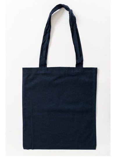 Cotton Bag Colored Long Handles in Deep Blue (ca. Pantone 539U-HKS 38-41), Größe approx. 38 x 42 cm