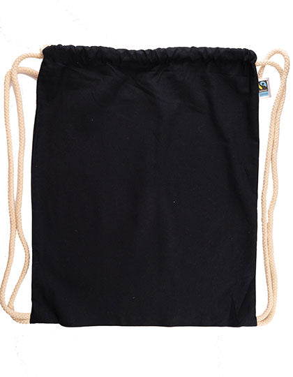 Fairtrade Cotton Gymbag in Navy (ca. Pantone 532C), Größe 38 x 46 cm