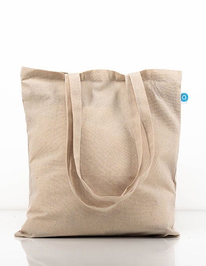 Recycled Cotton Bag Long Handles in Natural, Größe approx. 38 x 42 cm