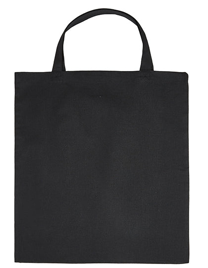 Cotton Bag Short Handles in Black, Größe approx. 38 x 42 cm