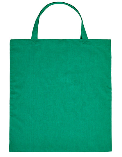 Cotton Bag Short Handles in Dark Green (ca. Pantone 348C), Größe approx. 38 x 42 cm