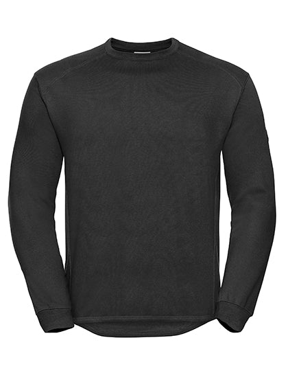 Adults' Heavy Duty Crew Neck Sweatshirt in Black, Größe 4XL