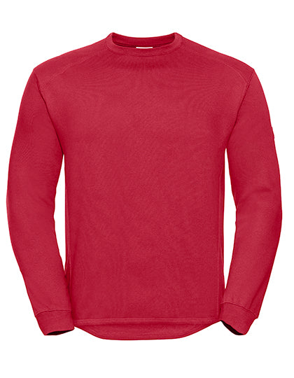 Adults' Heavy Duty Crew Neck Sweatshirt in Classic Red, Größe 4XL