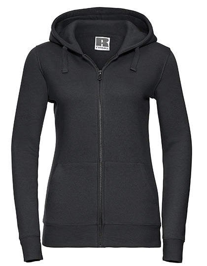 Ladies´ Authentic Zipped Hood Jacket in Black, Größe XXL