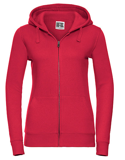 Ladies´ Authentic Zipped Hood Jacket in Classic Red, Größe XL