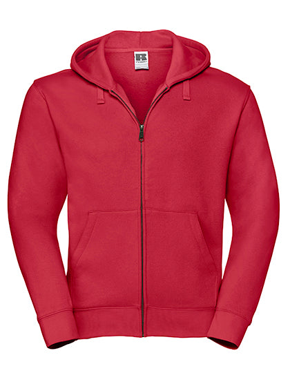 Adults' Authentic Zipped Hood Jacket in Classic Red, Größe 3XL