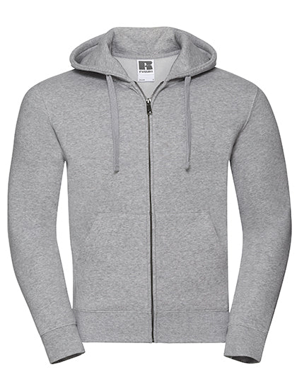 Adults' Authentic Zipped Hood Jacket in Light Oxford (Heather), Größe 4XL