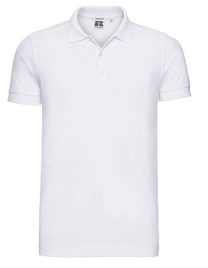 Men´s Stretch Polo in White, Größe 3XL