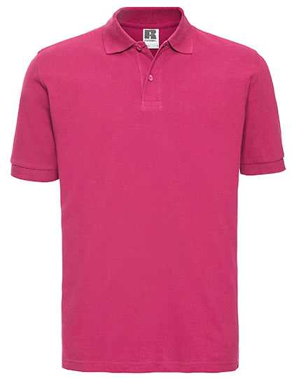 Men´s Classic Cotton Polo in Fuchsia, Größe XXL