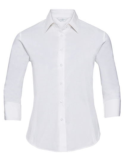Ladies' Long Sleeve Classic Pure Cotton Poplin Shirt