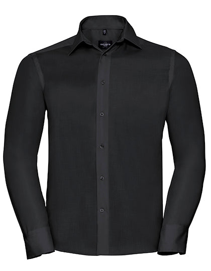 Men´s L/S Tailored Ultimate Non-iron Shirt in Black, Größe 4XL (49/50)