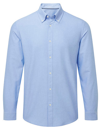 Men´s Cotton Long Sleeve Oxford Shirt in Light Blue, Größe 3XL