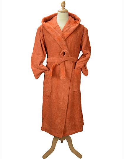Bathrobe With Hood in Cinnamon, Größe 3XL