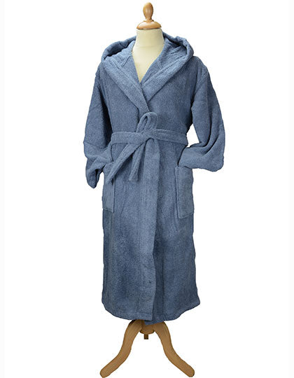 Bathrobe With Hood in Jeans Blue, Größe 3XL
