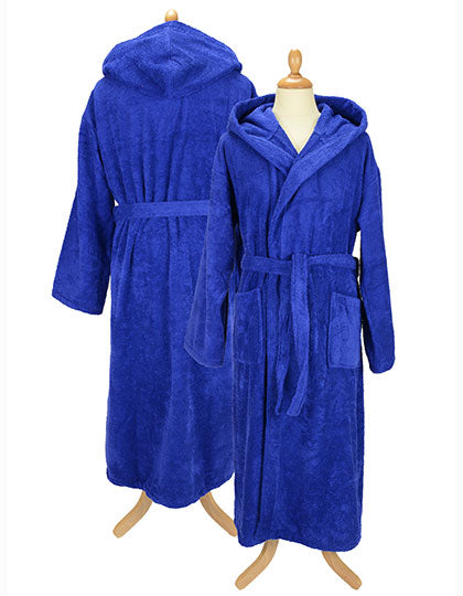 Bathrobe With Hood in True Blue, Größe 3XL