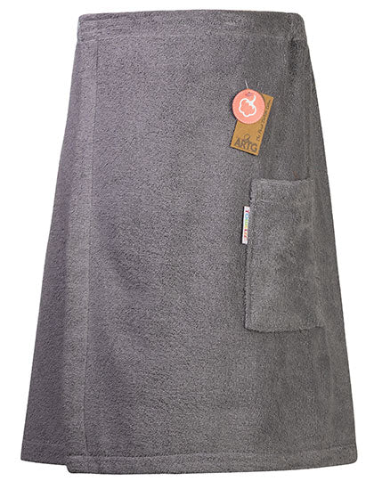 Sauna Kilt Men in Anthracite Grey, Größe 65 x 135 cm