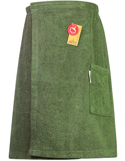 Sauna Kilt Men in Army Green, Größe 65 x 170 cm