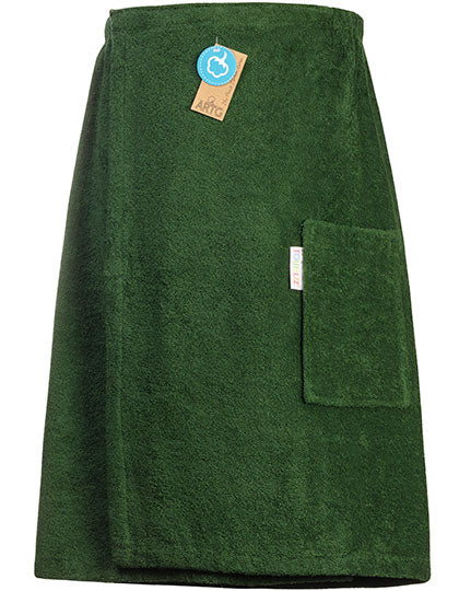Sauna Kilt Men in Dark Green, Größe 65 x 150 cm