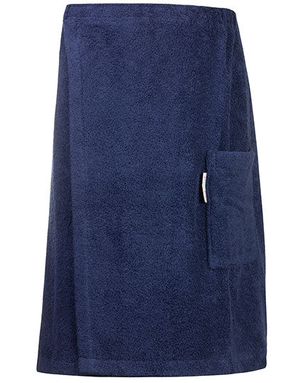 Sauna Kilt Men in French Navy, Größe 65 x 135 cm