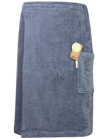 Sauna Kilt Men in Jeans Blue, Größe 65 x 170 cm
