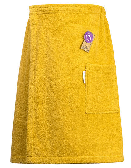 Sauna Kilt Men in Mustard, Größe 65 x 150 cm