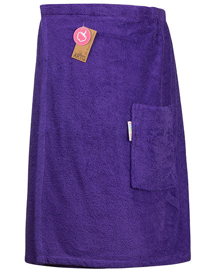 Sauna Kilt Men in Purple, Größe 65 x 150 cm