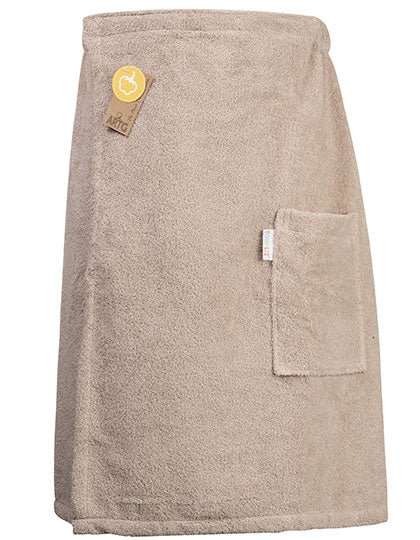 Sauna Kilt Men in Sand, Größe 65 x 170 cm