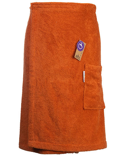 Sauna Kilt Men in Terra, Größe 65 x 150 cm