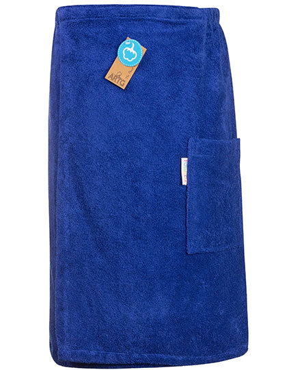 Sauna Kilt Men in True Blue, Größe 65 x 135 cm