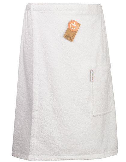 Sauna Kilt Men in White, Größe 65 x 150 cm