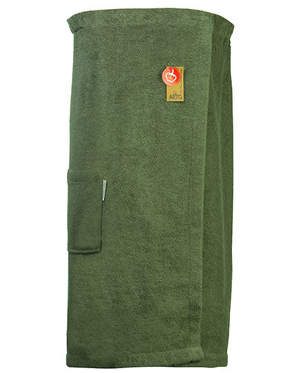 Sauna Kilt Ladies in Army Green, Größe 85 x 170 cm