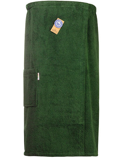 Sauna Kilt Ladies in Dark Green, Größe 85 x 150 cm