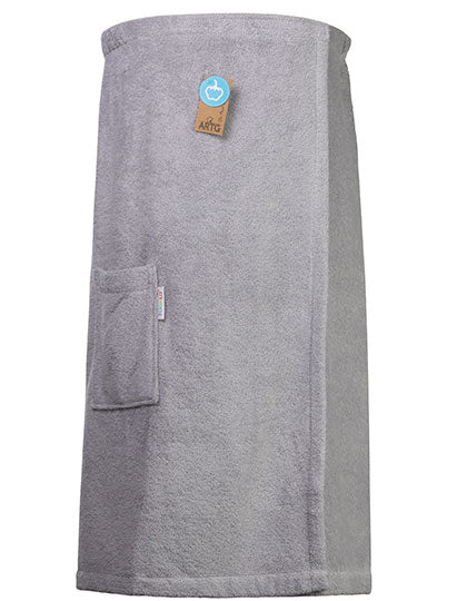 Sauna Kilt Ladies in Light Grey, Größe 85 x 150 cm