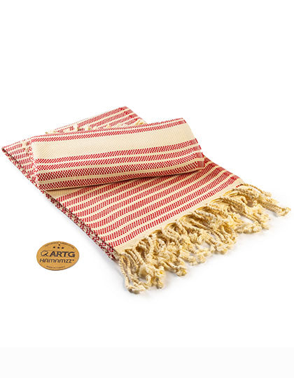 Hamamzz® Original Bodrum DeLuxe Towel in Classic Red, Größe 100 x 180 cm