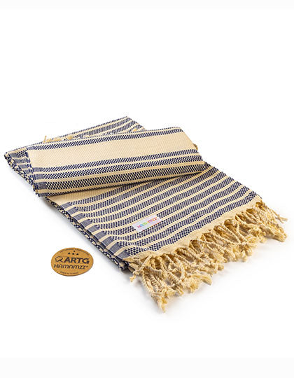 Hamamzz® Original Bodrum DeLuxe Towel in Navy Blue, Größe 100 x 180 cm