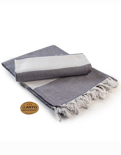 Hamamzz® Marmaris DeLuxe Towel in Graphite, Größe 100 x 180 cm