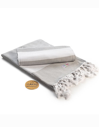 Hamamzz® Marmaris DeLuxe Towel in Light Grey, Größe 100 x 180 cm