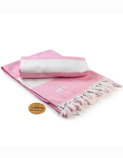 Hamamzz® Marmaris DeLuxe Towel in Light Pink, Größe 100 x 180 cm