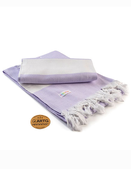 Hamamzz® Marmaris DeLuxe Towel in Light Purple, Größe 100 x 180 cm