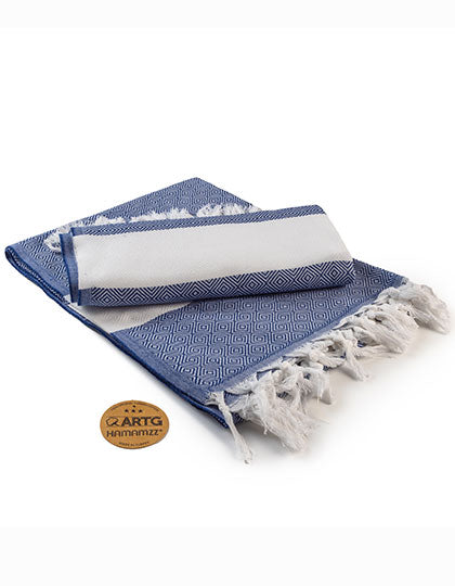 Hamamzz® Marmaris DeLuxe Towel in Navy Blue, Größe 100 x 180 cm