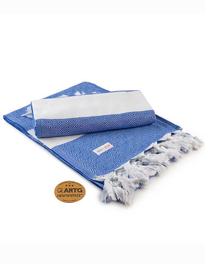 Hamamzz® Marmaris DeLuxe Towel in Royal Blue, Größe 100 x 180 cm