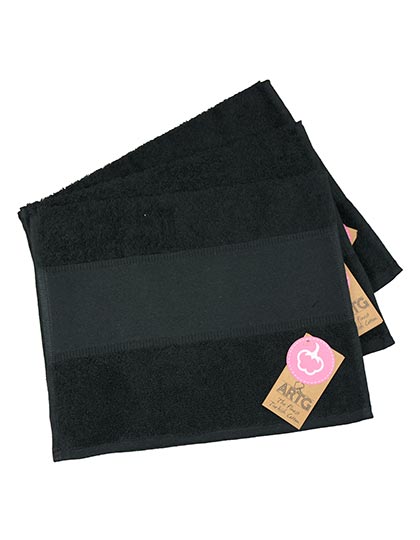 PRINT-Me® Guest Towel in Black, Größe 30 x 50 cm