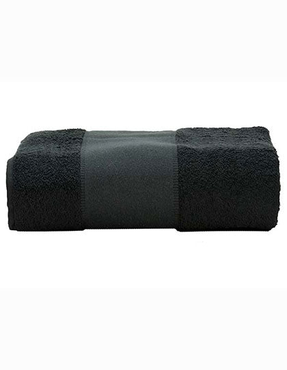 PRINT-Me® Big Towel in Black, Größe 100 x 210 cm